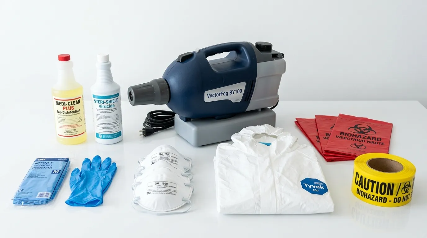 Professional biohazard remediation crew working in Allegheny West